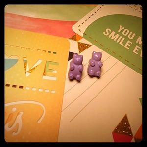 Lavender Gummy Bear Earrings